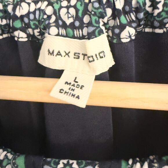 Max Studio Green Medallion Print Dress Sz L Sleeveless Keyhole 33.5” - Picture 8 of 12